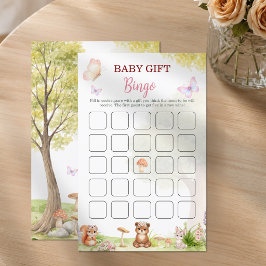Presente de Bebê Floresta Bingo Jogo de Chuvada de