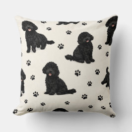 Presente de Black Cockapoo | Almofada com Padrão d