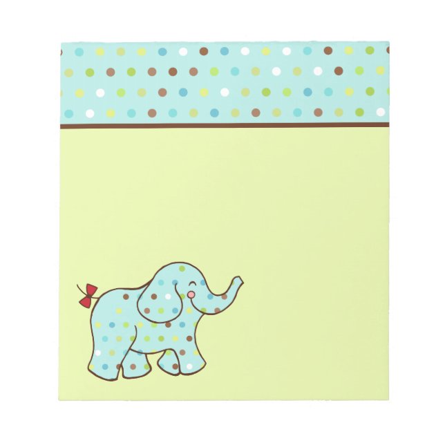 Presente de Bloco de Notas de Elefante Bebê Fofo (Frente)