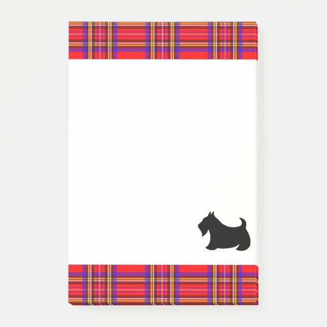 Presente de Bloco de Notas do Terrier Escocês Clás (Frente)