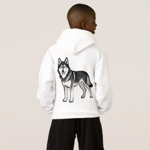 Presente de cachorro Husky de desenho animado pret
