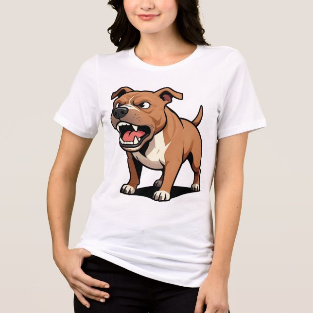 Presente de Cachorro Pitbull Marrom Raivoso de Des (Frente)