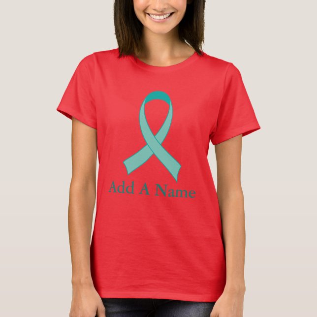 Presente de Camisa de Fita Teal Personalizada (Frente)