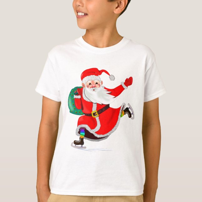 Presente de Camisa de Natal com Papais noeis (Frente)