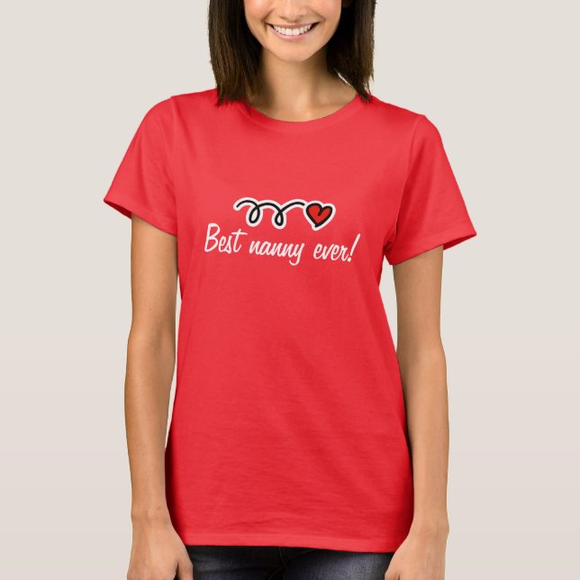 Presente de camiseta fofa para babá ou cuidadora d (Frente)