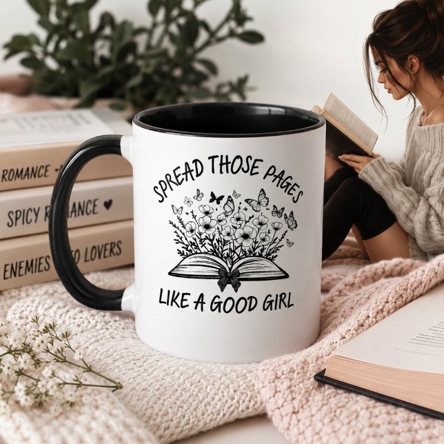 Presente de Caneca de Café para Amante de Livros E (Criador carregado)