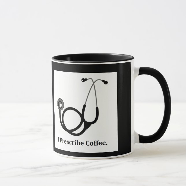 presente de caneca médica Eu prescrevo café (Direita)