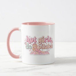Presente de Caneca Rosa de Menina de Pilates para