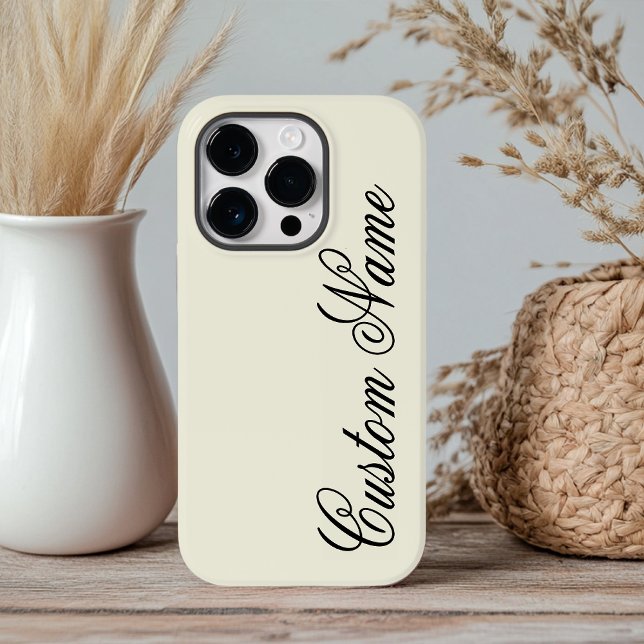 Presente de Capinha de Celular para Damas de Honra (custom light yellow phone case for women, minimalist phone case for student or teacher or girl,)