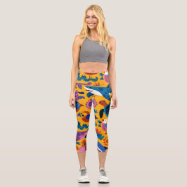 Presente de Capris de Cintura Alta Palm Breeze