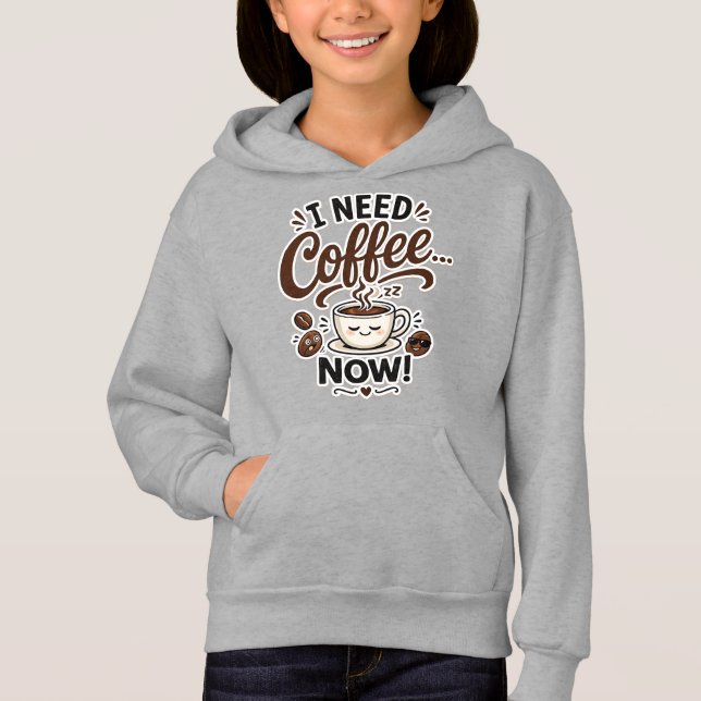 Presente de Capuz de Café para Crianças Divertidas (Frente)