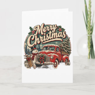 Presente de cartão de Natal de caminhão de homem d