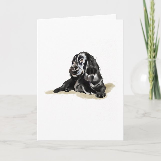 Presente de Cartão para Amante de Cães Cocker Span (Frente)
