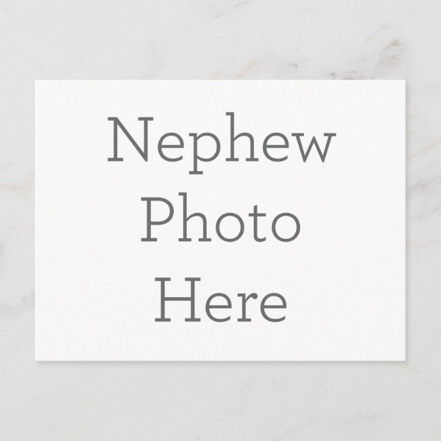 Presente de cartão postal com foto do sobrinho úni (Frente)