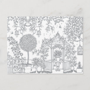 presente de cartão postal de coloração para adulto