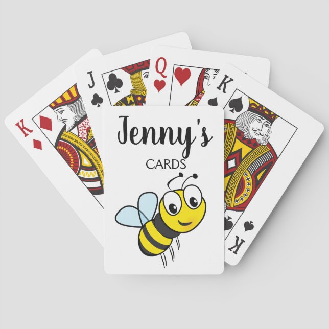 Presente de Cartas de Baralho Personalizadas com A (Verso)
