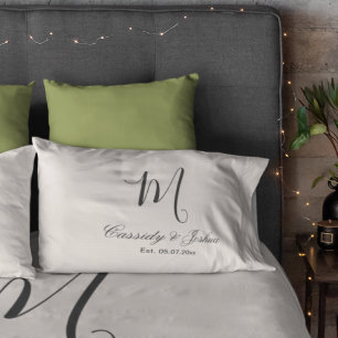 Presente de casamento elegante monograma moderno p