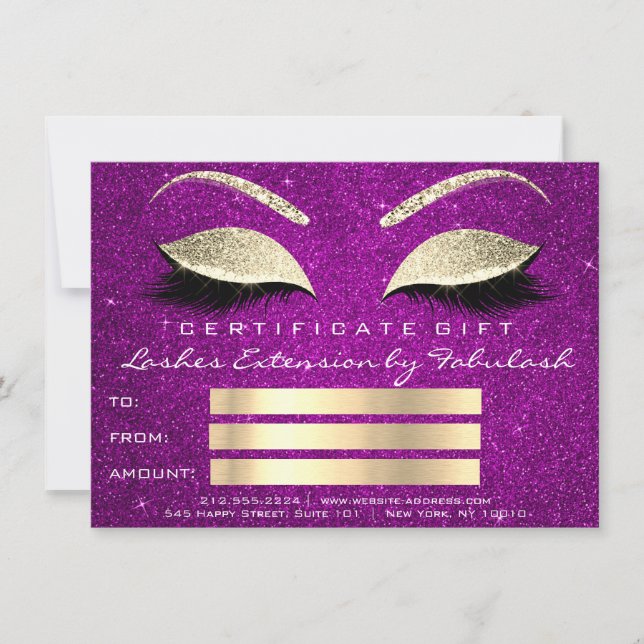 Presente de Certificado de Artista de Maquiagem Ro (Frente)