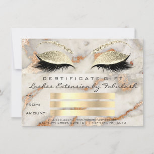 Presente de Certificado de Coral de Maquiagem de M