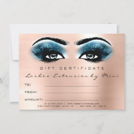Presente de Certificado de Maquiagem Azul Rosa Ros