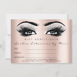 Presente de Certificado de Maquiagem de Cinza Rosa