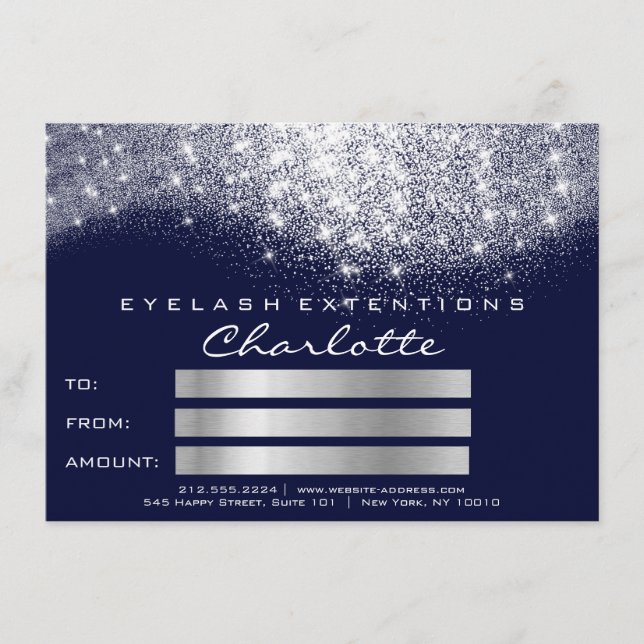 Presente de Certificado de Marinho Azul de Prata p (Frente)