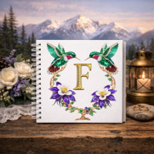 Presente de Chá de Noiva Monograma F Beija-flor Do
