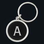 Presente de Chaveiro clássico monograma<br><div class="desc">Este sofisticado chaveiro de monograma é excelente para homens ou mulheres. O design é da arte original.</div>