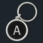 Presente de Chaveiro clássico monograma<br><div class="desc">Este sofisticado chaveiro de monograma é excelente para homens ou mulheres. O design é da arte original.</div>