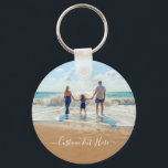 Presente de Chaveiro de Texto Fotográfico Personal<br><div class="desc">Foto e texto personalizados - Design único - Família personalizada/amigos ou presente pessoal - Adicione seu texto e foto - Redimensionar e mover elementos com a ferramenta de personalização!</div>
