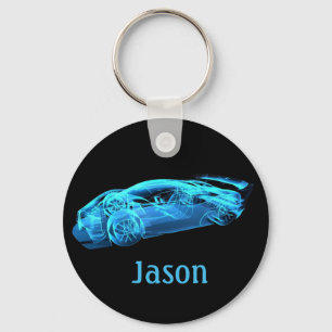 Presente de Chaveiro Preto Design de Carro legal
