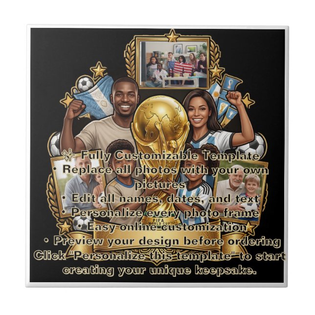 Presente de Colagem de Fotos Personalizadas para P (Frente)