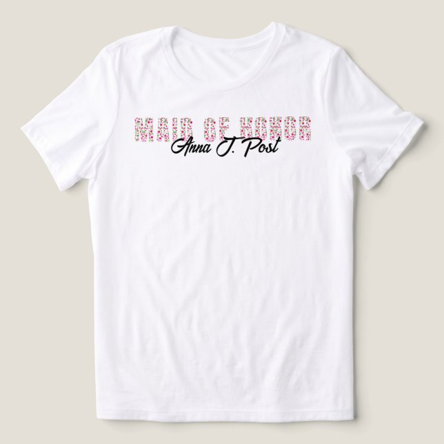 Presente de Dama de Honra Personalizado para Chá d (Design frontal)