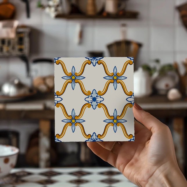 Presente de Decoração de Casa Azulejo Mediterrâneo (Coasters, Drink Coasters, Coaster Set, Home Decor,
Housewarming Gift, Coffee Table Decor)