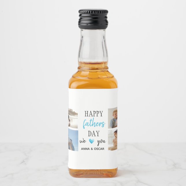 Presente de dia de os pais Mini Garrafa de Etiquet (Frente)