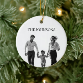 Presente de Enfeite de Natal com Foto da Família