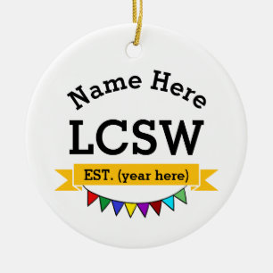 Presente de Enfeite LCSW Trabalhador Social Clínic
