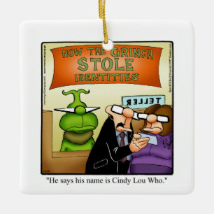 Presente de Enfeites de natal Personalizado Engraç