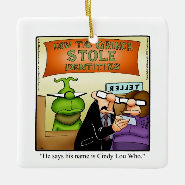 Presente de Enfeites de natal Personalizado Engraç (Frente)