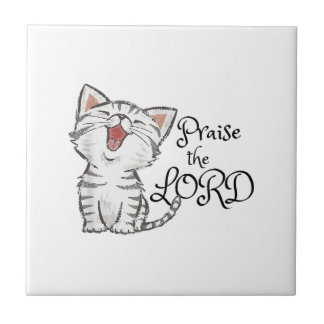 Presente de escritura cristã com gato fofo, Louve