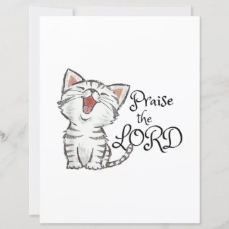 Presente de escritura cristã com gato fofo, Louve