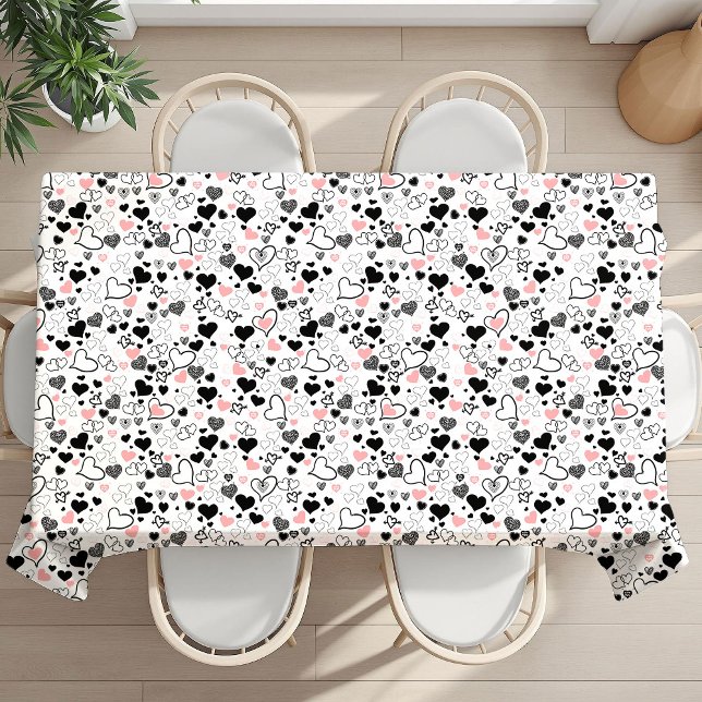 Presente de Eu Te Amo Toalha de Mesa Coração de Sã (I Love You Gift Valentine Heart Tablecloth)