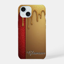Presente de Férias Glam Vermelho Brilhante Dourado