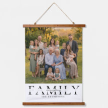Presente de Foto de Nome de Família Elegante