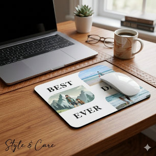 Presente de Foto do Papai Mouse Pad Design de Três