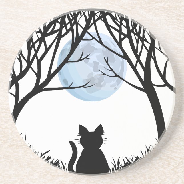 Presente de Gato de Gato Preto Porta copos Gordo d (Frente)