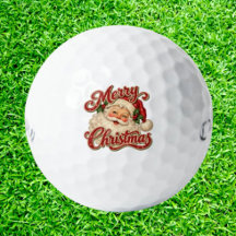 Presente de Golfe do Papai Noel Vintage  