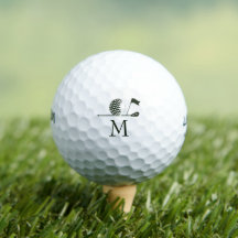 Presente de Golfista Minimalista Monograma Verde P