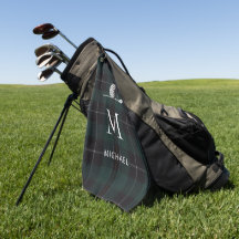 Presente de Golfista Minimalista Xadrez Monograma