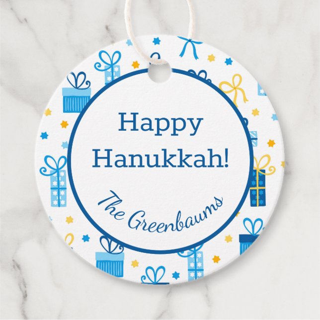 Presente de Hanukkah Etiqueta de Presente (Frente)